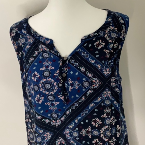 Sonoma Paisley Tank Blouse Size Medium - Picture 3 of 11
